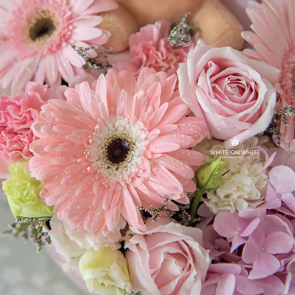 Crepe Box for Birthday, Friendship & Retirement Celebration, retirement flower, arrangements for retirees. floral box and basket