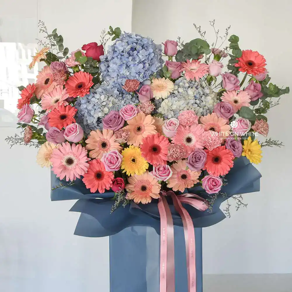 Victory flower stand for Congratulations and Business Opening