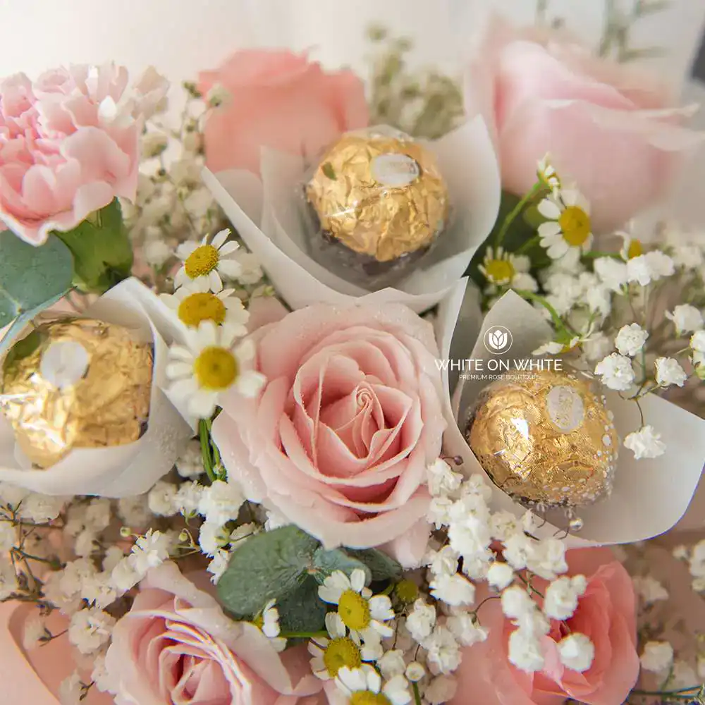 Chocolate Flower Bouquet - Sweetish Choco bouquet for Birthday & Friendship, flower and chocolate bouquet