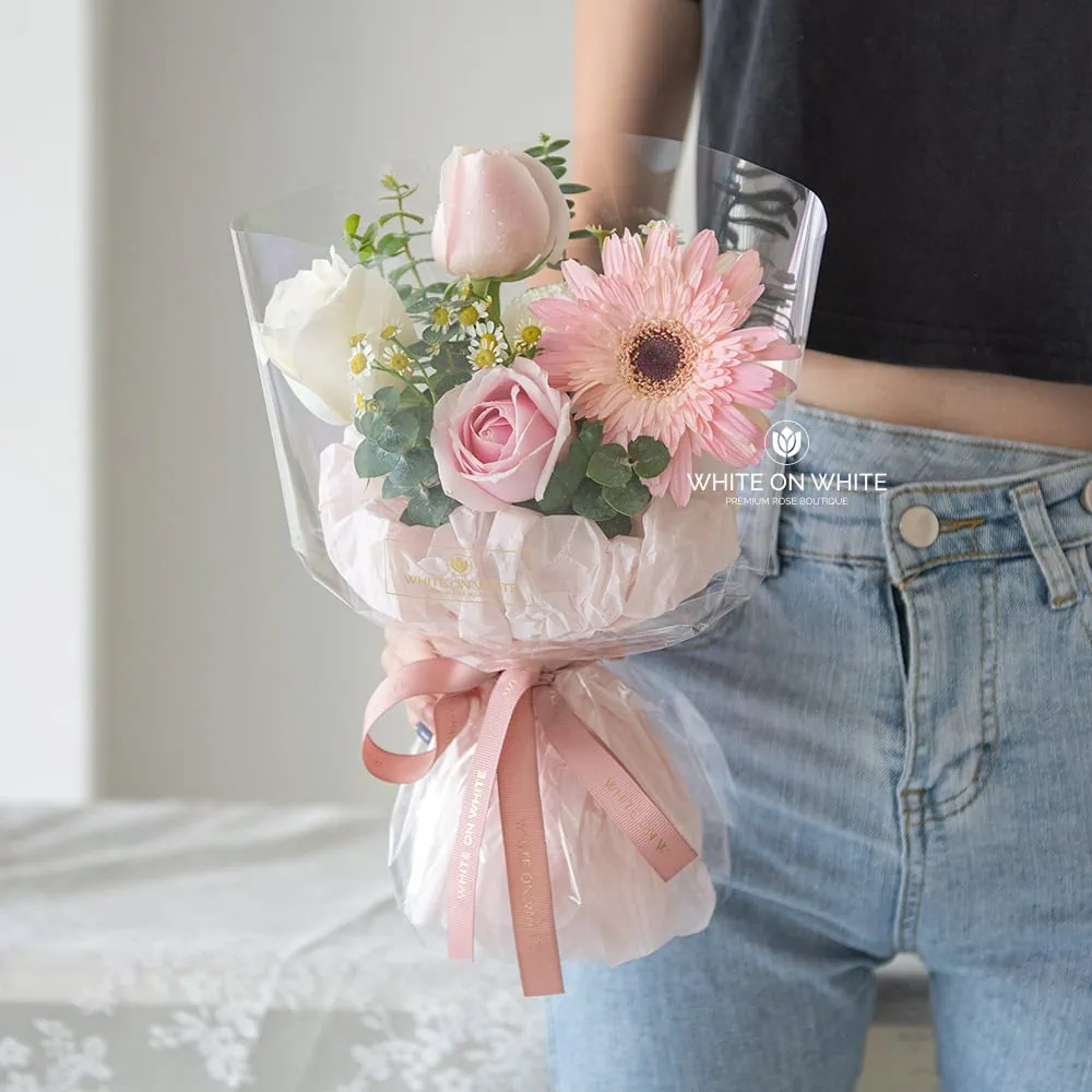 Fairy Whisper Bouquet fairy whisper bouquet, fresh flower bouquet, flower for girlfriend, pinktober flower, pink flower, tips get your crush, Flower Bouquets Under RM100 For A Last Minute Gift
