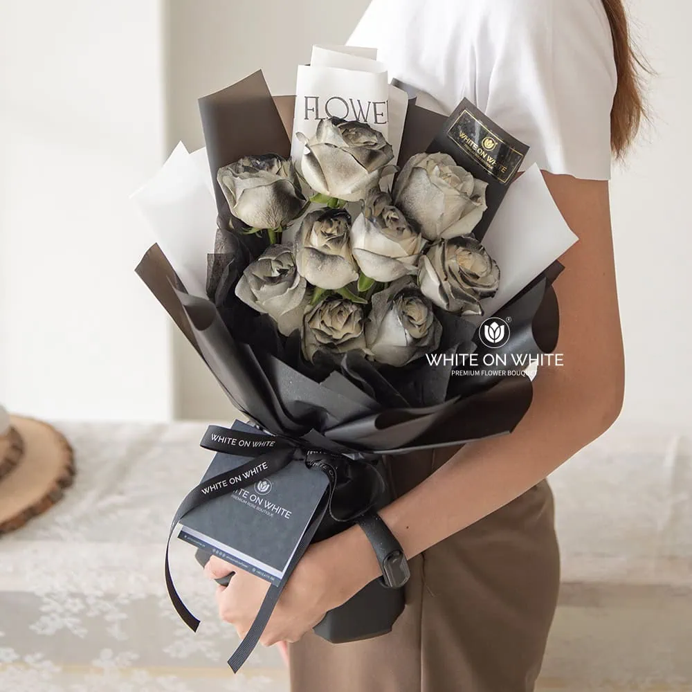 Black Knight Bouquet, black rose, rose bouquet