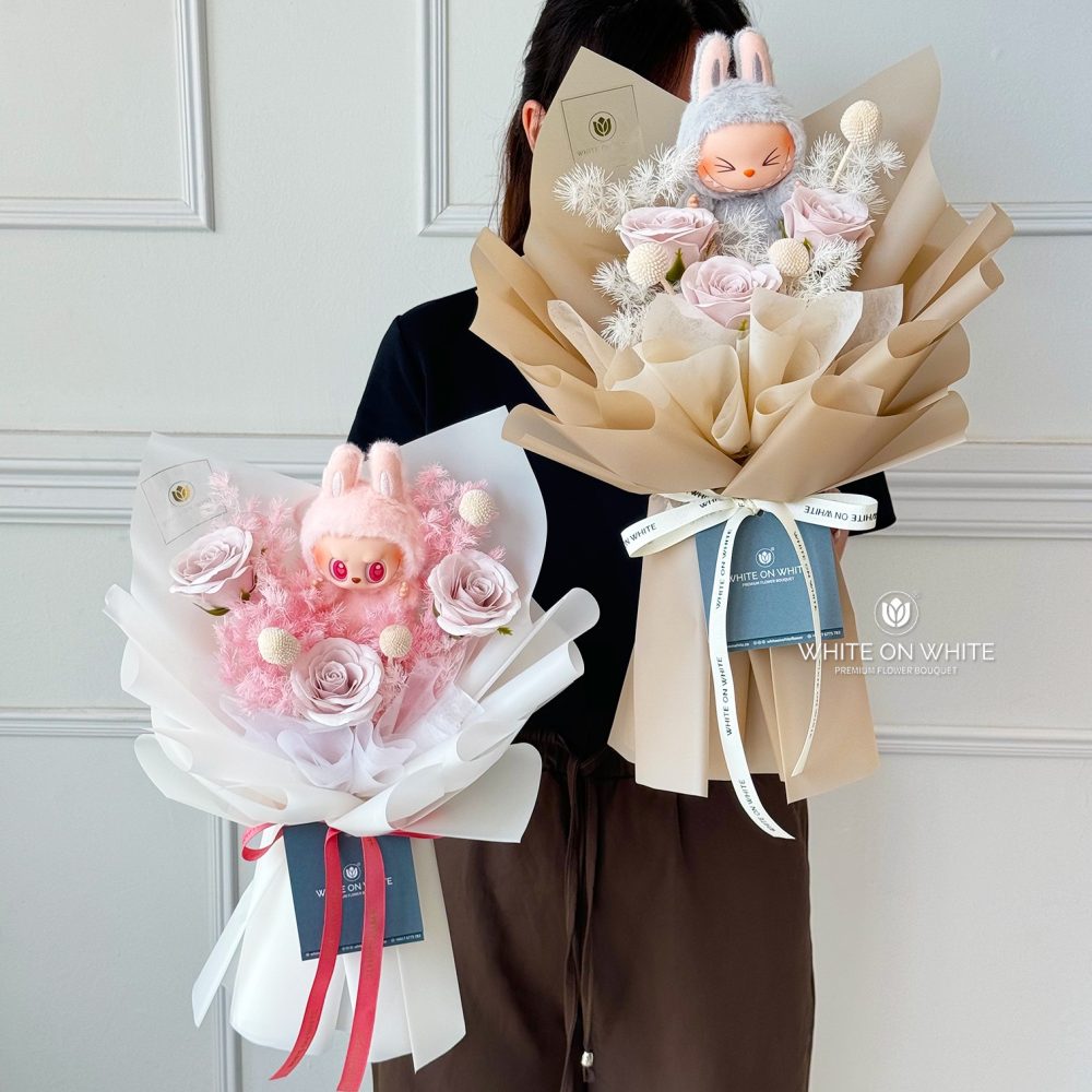 labubu flower bouquet, labubu macaron in pink, labubu macaron in grey, labubu macaron, labubu the monster, labubu doll, labubu gift, labubu version 2, labubu v2, labubu ver.2, labubu dada, labubu hehe