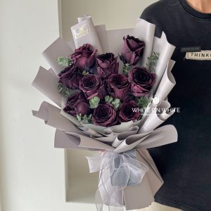 Dark Twilight Bouquet, premium rose flowers, premium roses for Birthdays
