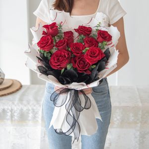 Velvet Rose Bouquet, anniversary flower