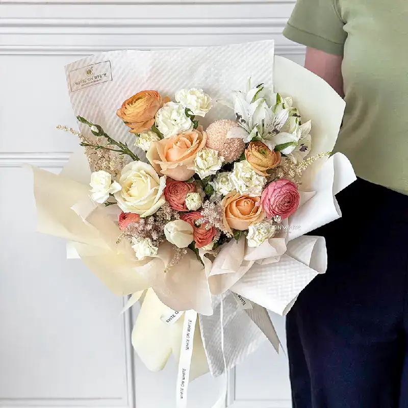 Soft Pastel Bouquet, korean flower bouquet arrangement