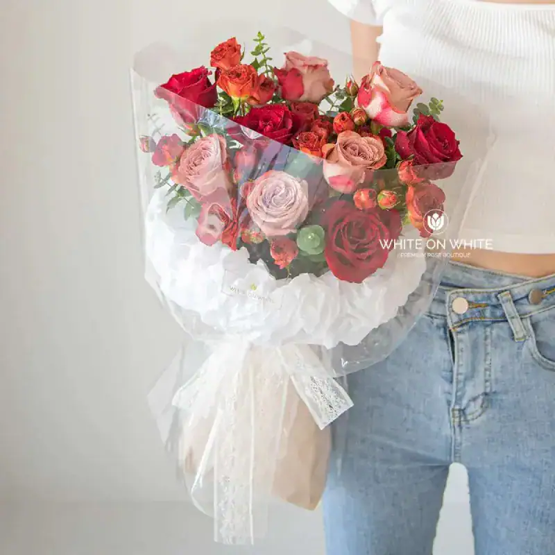 Vintage Love Bouquet, fresh flower, flower bouquet, White On White florist, ipoh flower shop, ipoh fresh flower, kl florist, raub florist