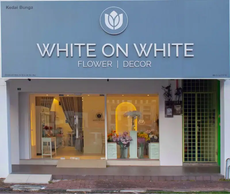 White on white HQ, white on white florist, ipoh florist, flower shop, flower shop ipoh, florist in kl, flower shop kl