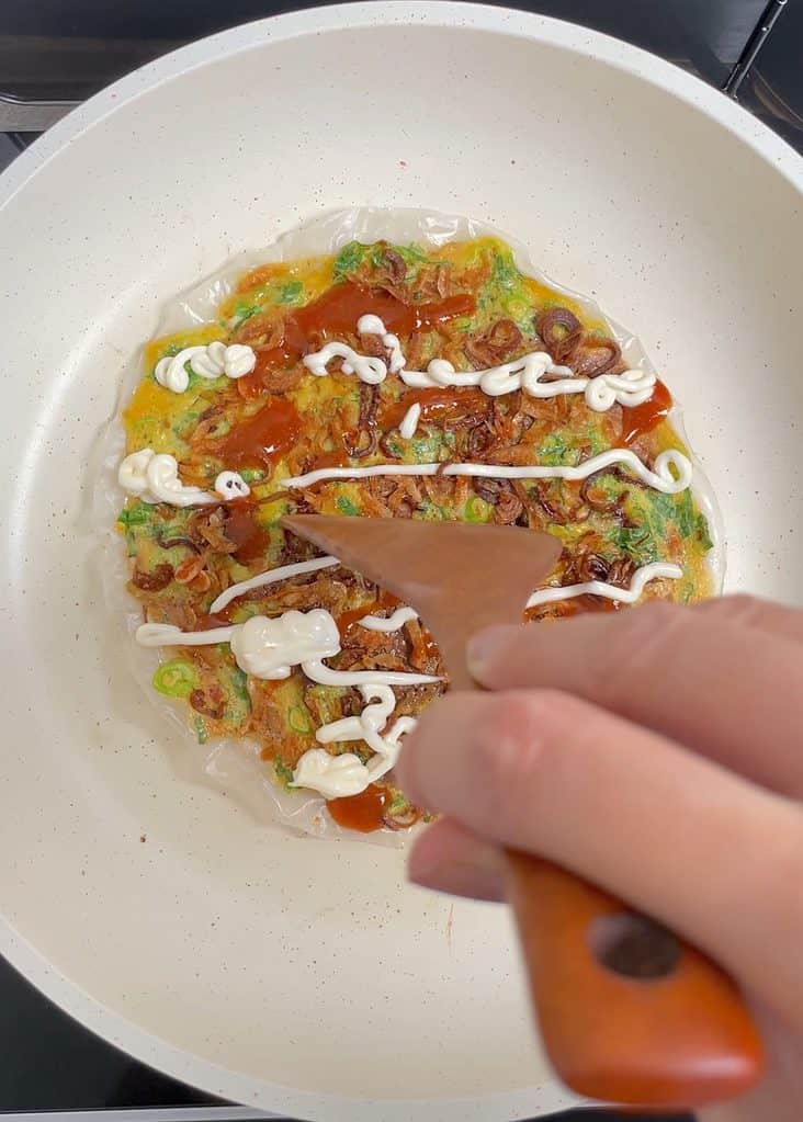 pressing on rice paper