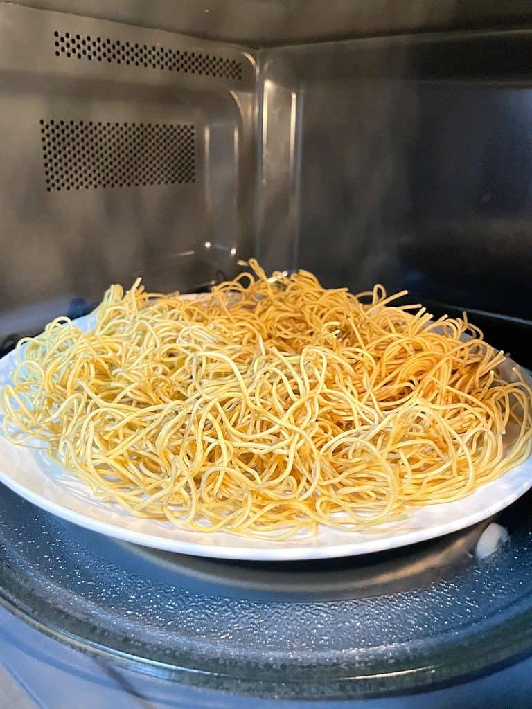 Noodles in microwave