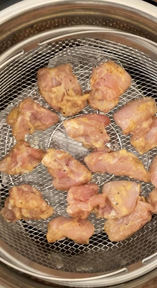 Air-frying chicken