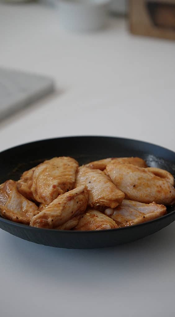 Marinate wings for 1 hour