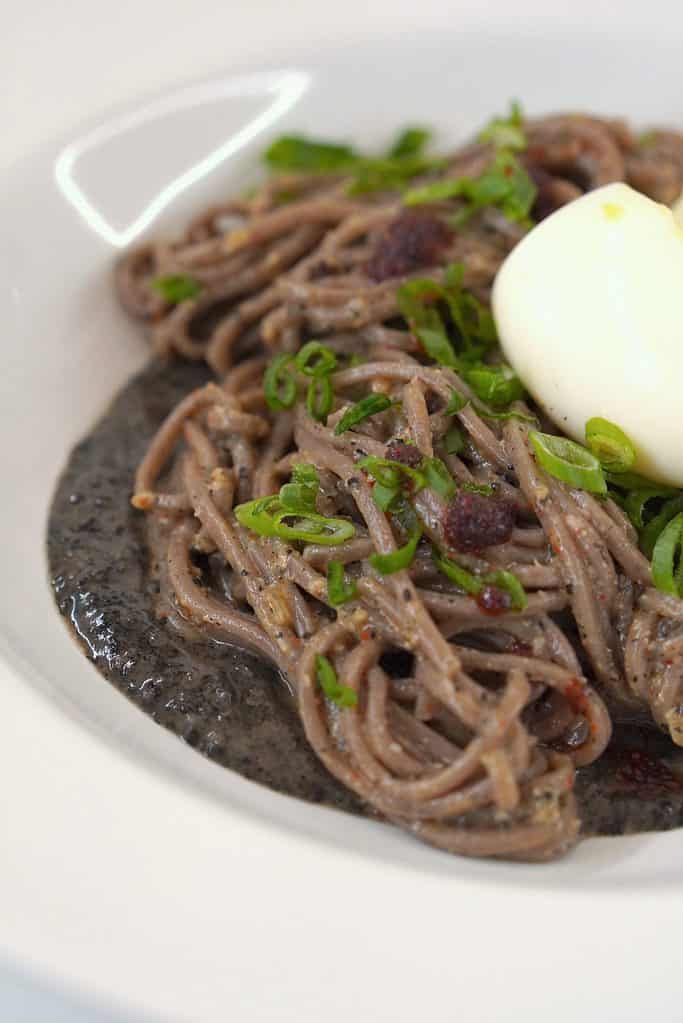 black sesame chili oil noodles