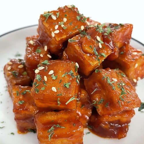 spicy korean fried tofu