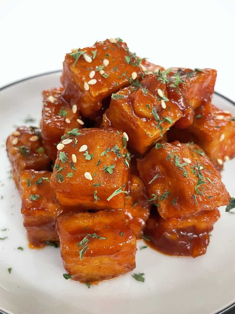 spicy korean fried tofu