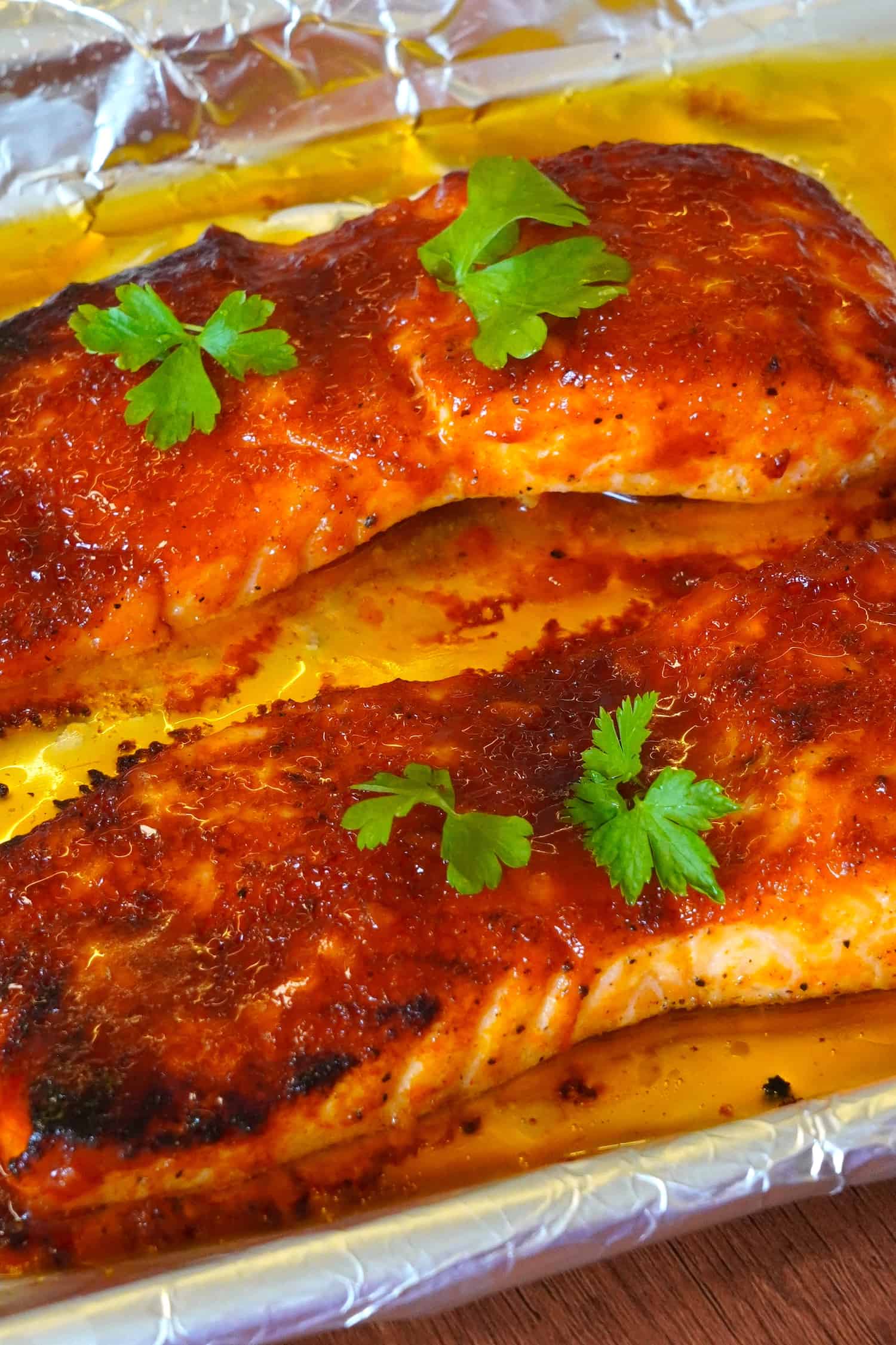 Gochujang baked salmon