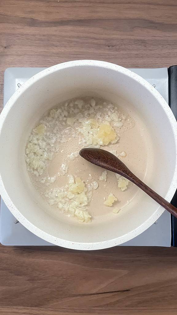 saute the garlic