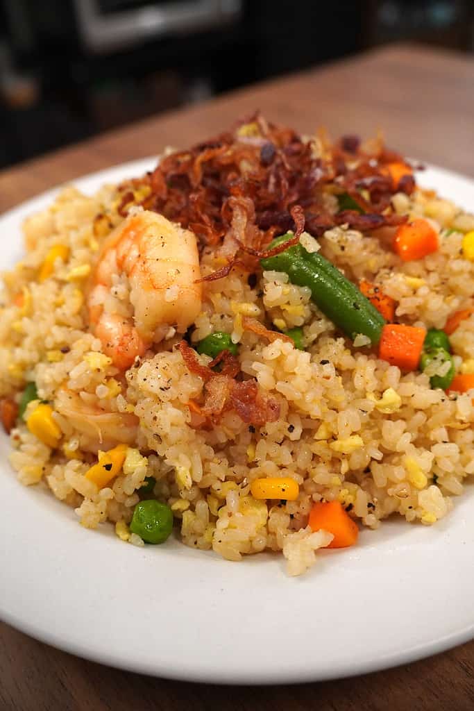 Fried rice with oyster sauce