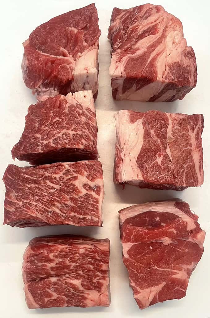 Beef Chuck cut in chunk