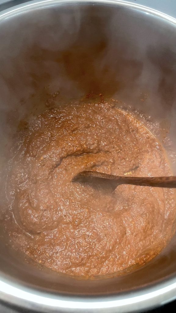 Saute the chili base