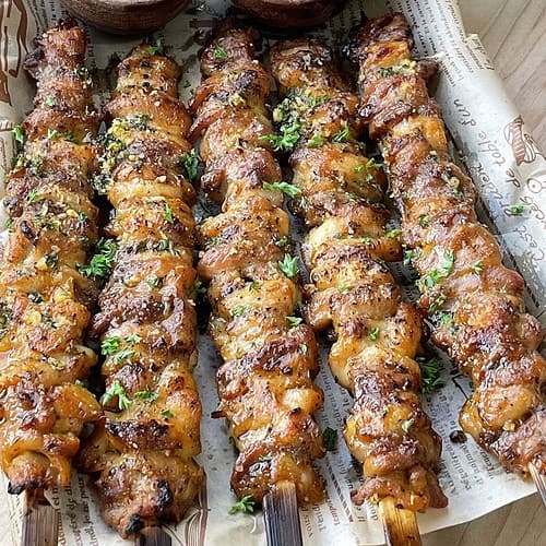 Garlic Parmesan Chicken Skewers