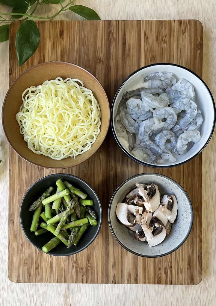 Shrimp Yakisoba Ingredients