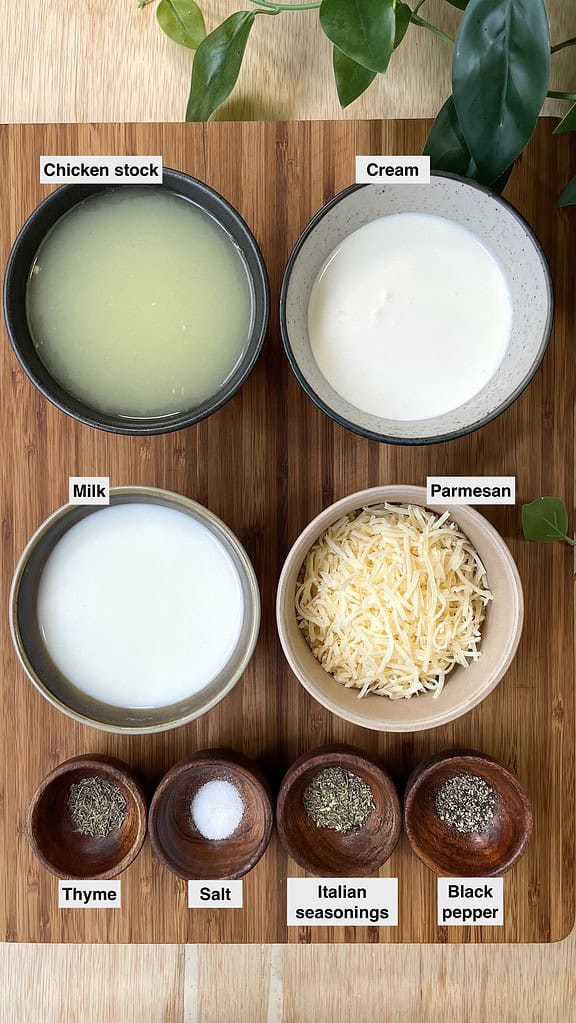 Chicken pasta ingredients 2