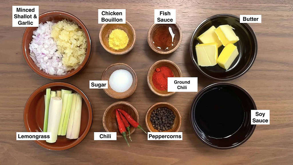 Vietnamese ginger chicken ingredients