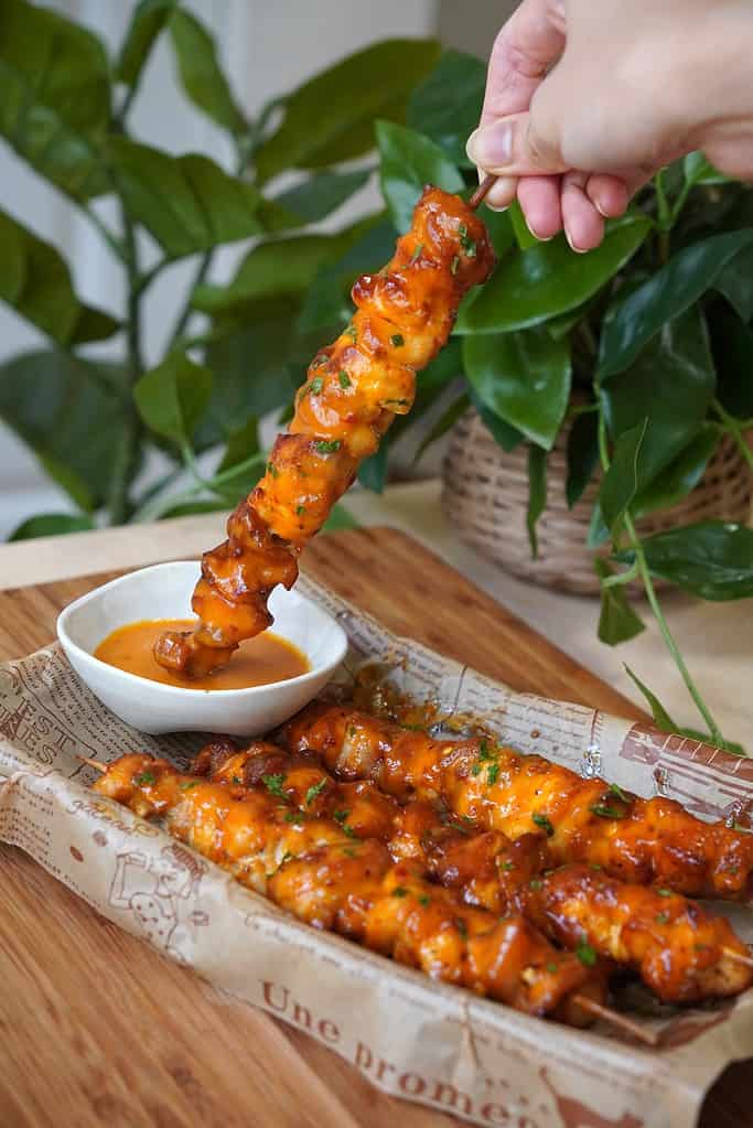Bang Bang Chicken Skewers