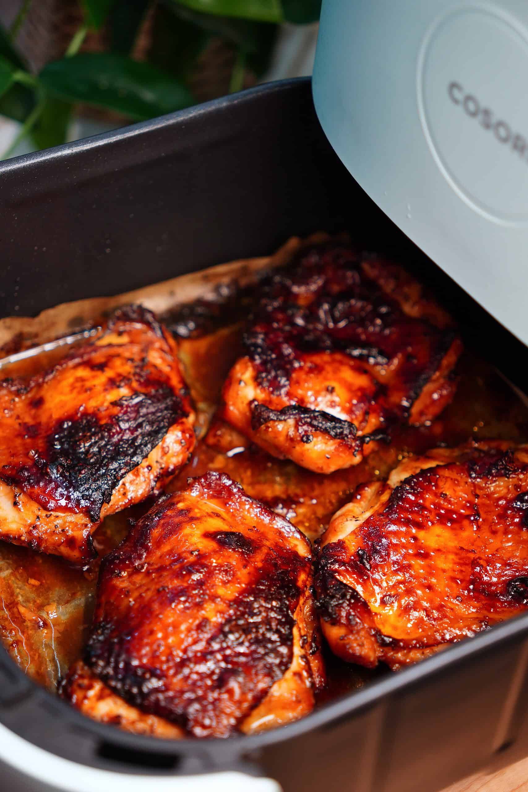 Air Fryer Soy Garlic Chicken Thighs