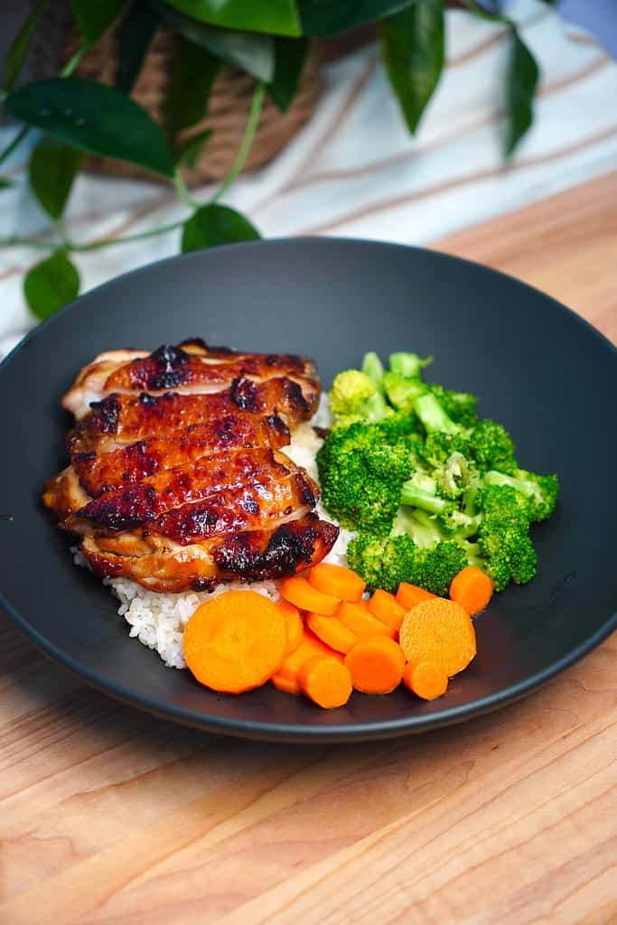 Air Fryer Soy Garlic Chicken Thighs