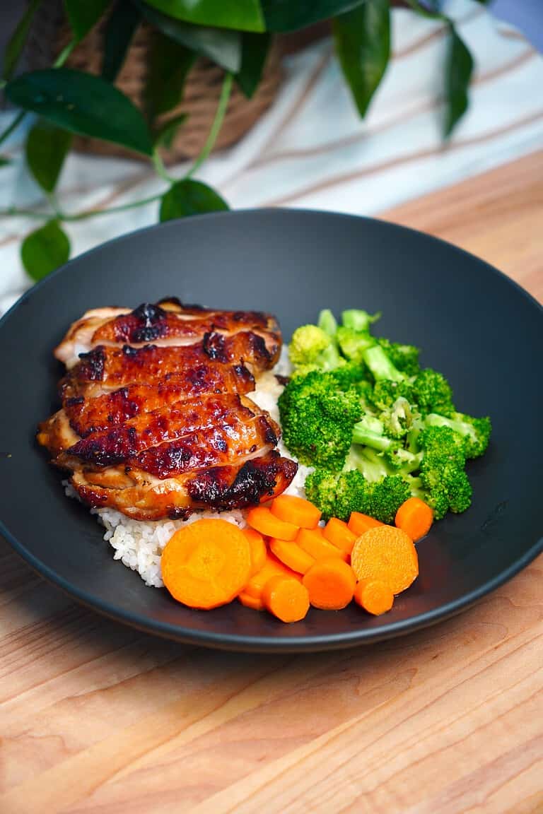 Air Fryer Soy Garlic Chicken Thighs