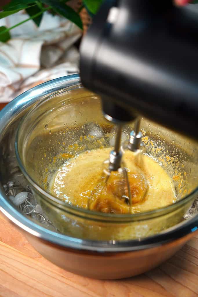 Whipping butter with roasted garlic