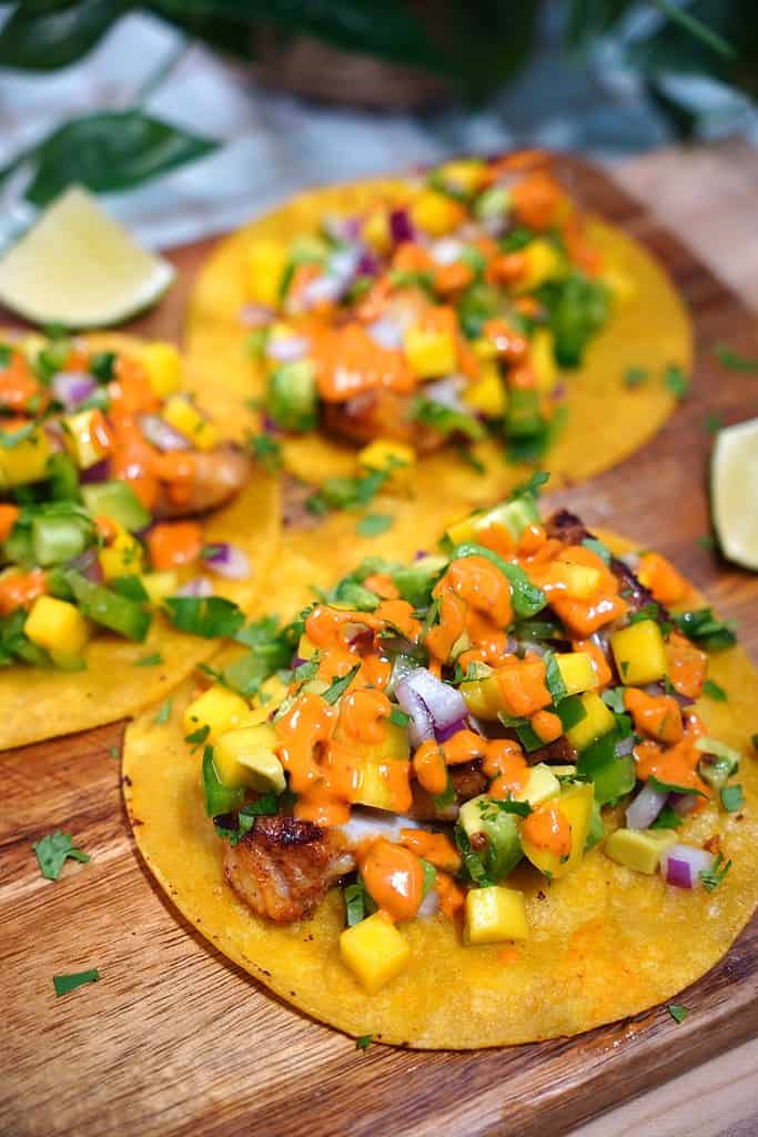 Fish Tacos with Mango Salsa