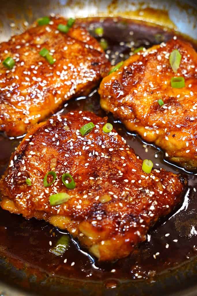 Honey Garlic Lemon Chicken with Cucumber Salad