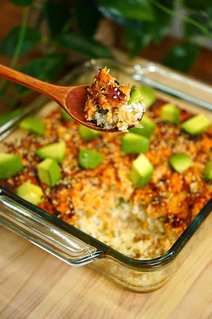 Salmon Sushi Bake