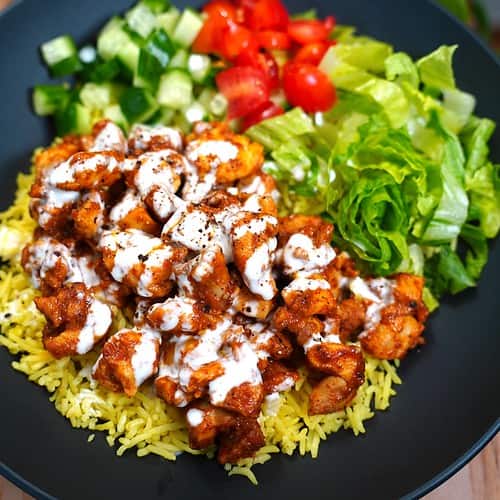 Garam Masala Chicken and Rice with Salad