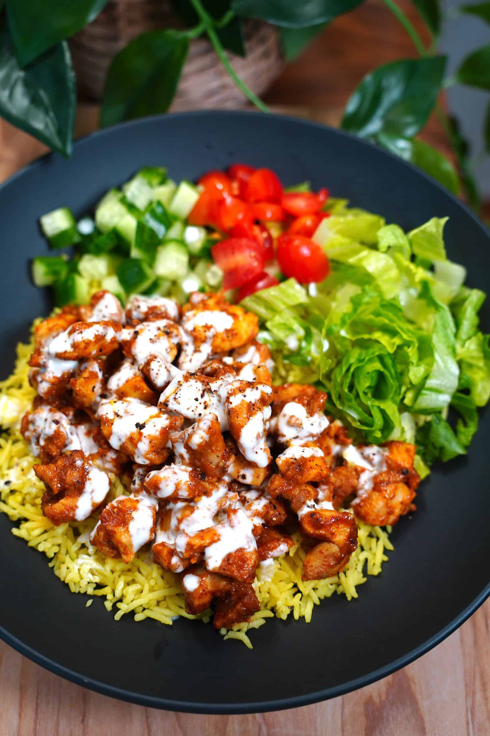 Garam Masala Chicken and Rice with Salad
