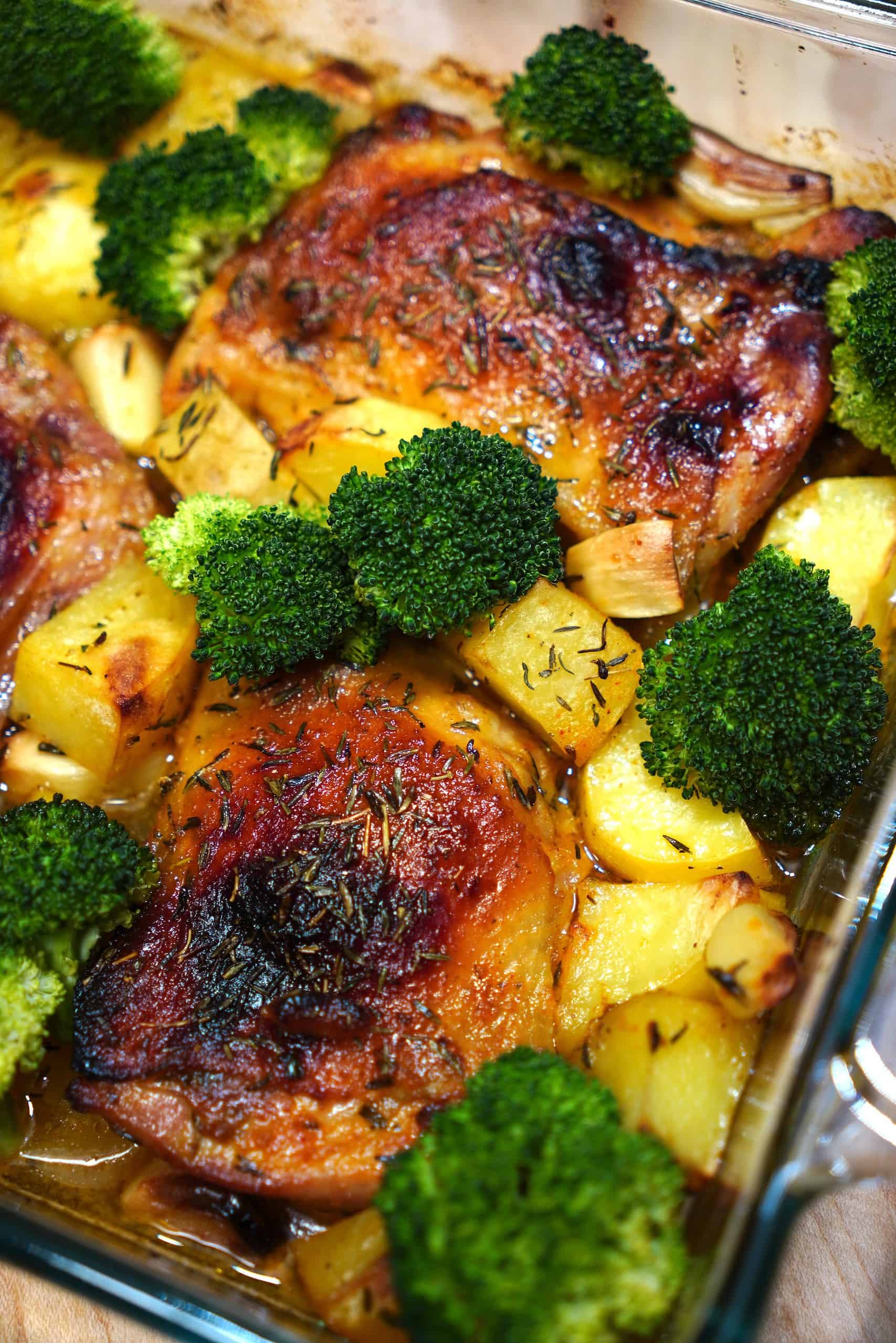 Honey Mustard Baked Chicken Thighs