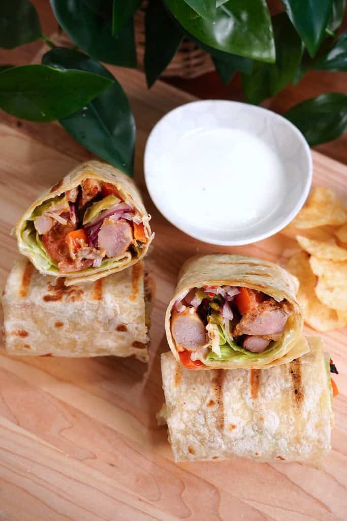Simple Grilled Chicken Wrap