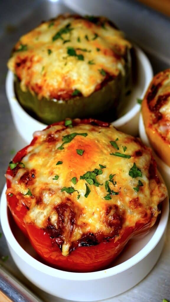 Couscous Beef Stuffed Peppers