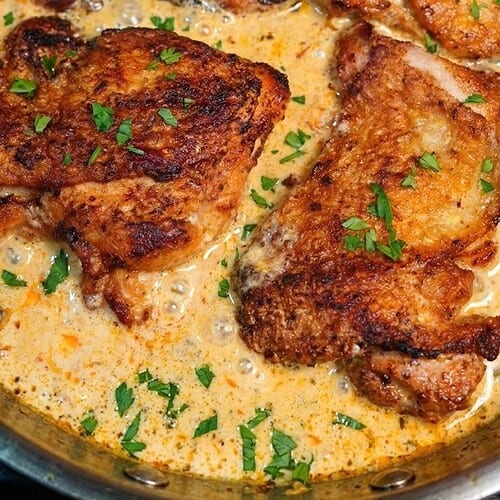 Caramelized Onion Mushroom Chicken