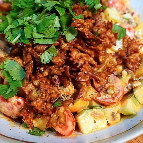 Crispy Pasta Beef Salad