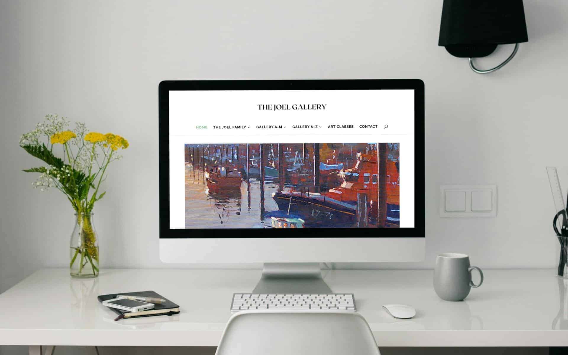A website designed for an artist by Wildcurrant Marketing