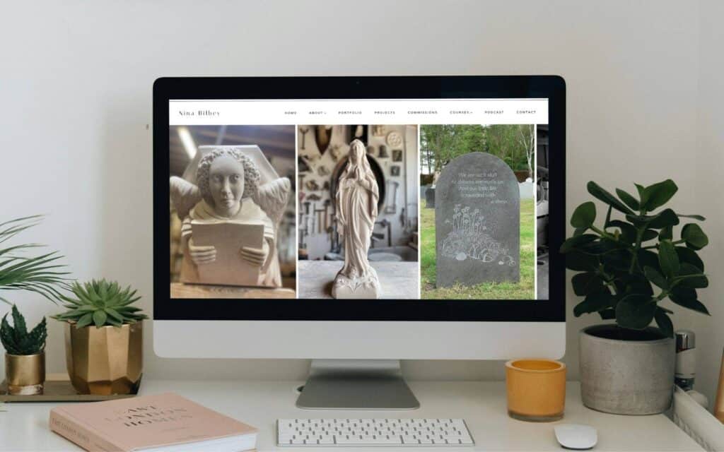 A website designed for an artist by Wildcurrant Marketing