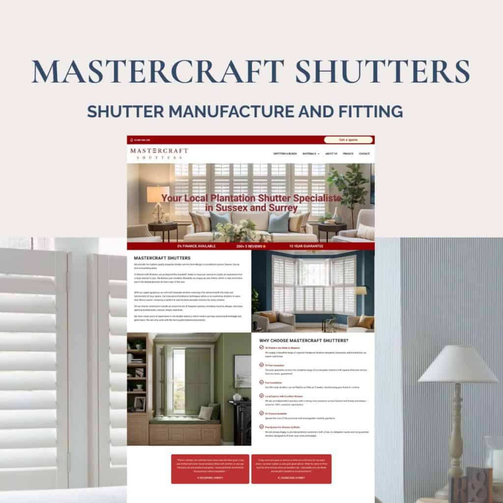 Custom plantation shutters for home interiors in Sussex and Surrey.