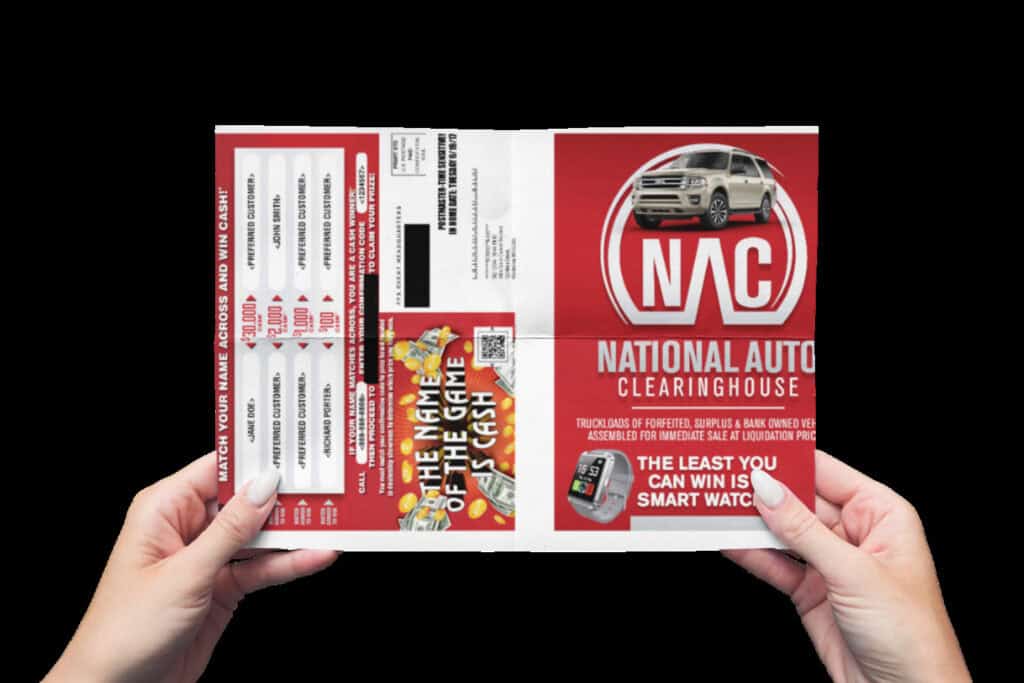 Scratch card for automotive sales promotion at Willowood Ventures.