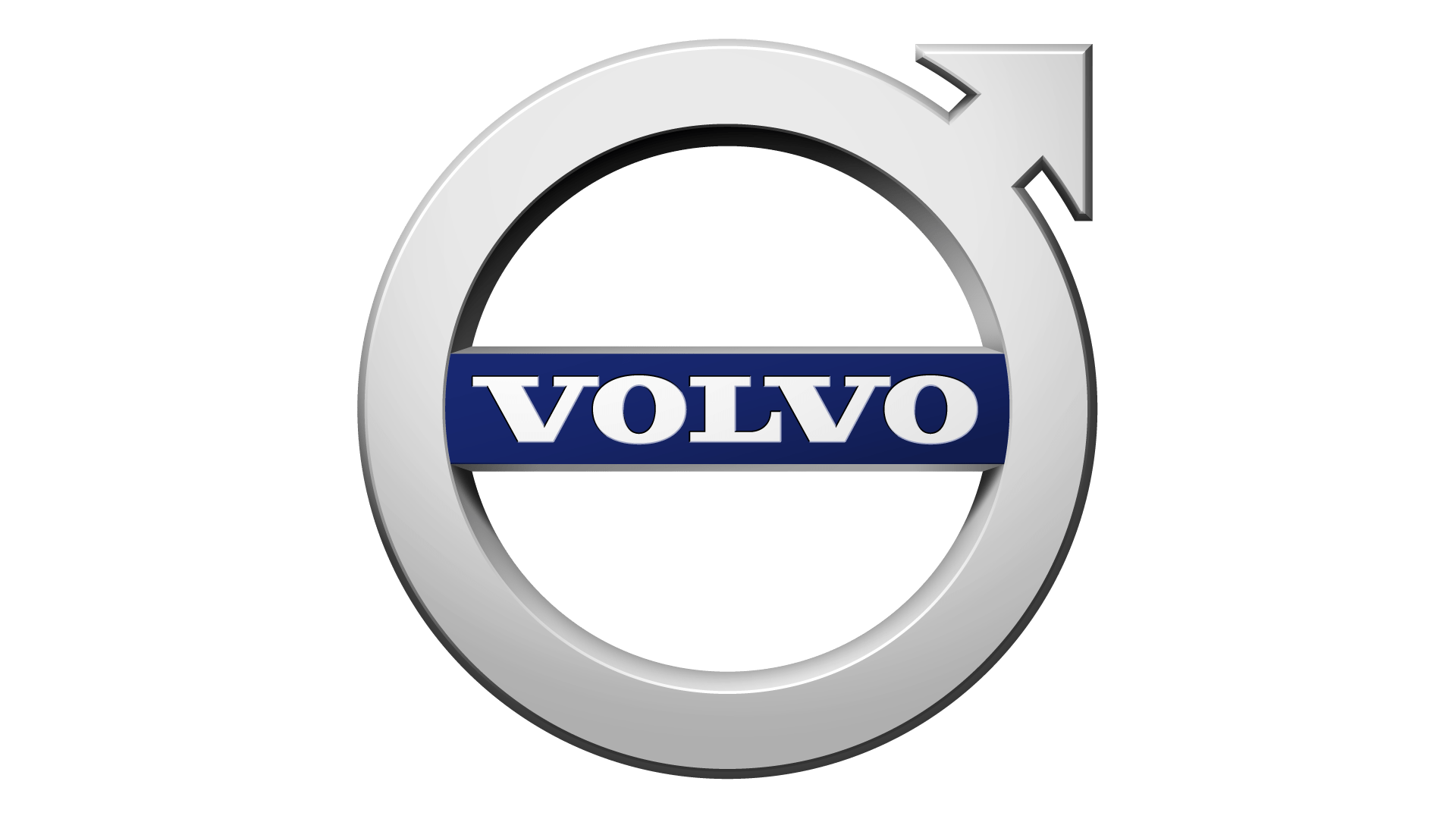VOLVO logo: silver circular arrow pointing upward right, blue rectangle with white VOLVO text—automotive branding for Willowood Ventures.