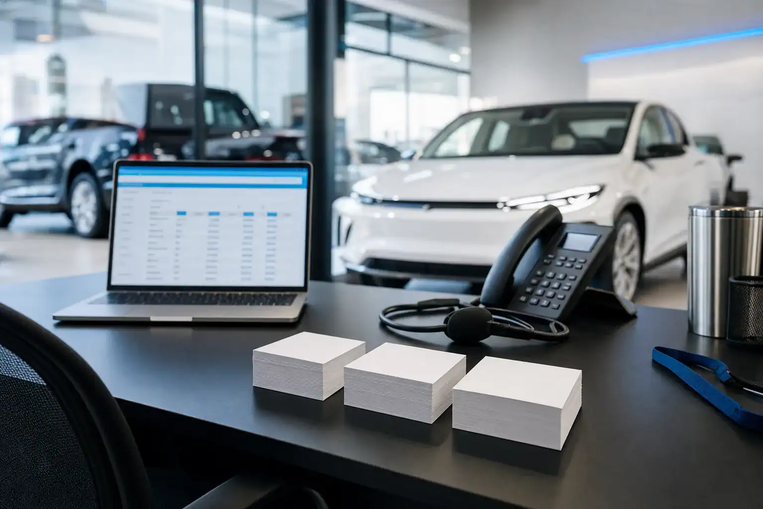 Dealership sales event illustrating the showroom outcome dealers evaluate when comparing automotive lead providers