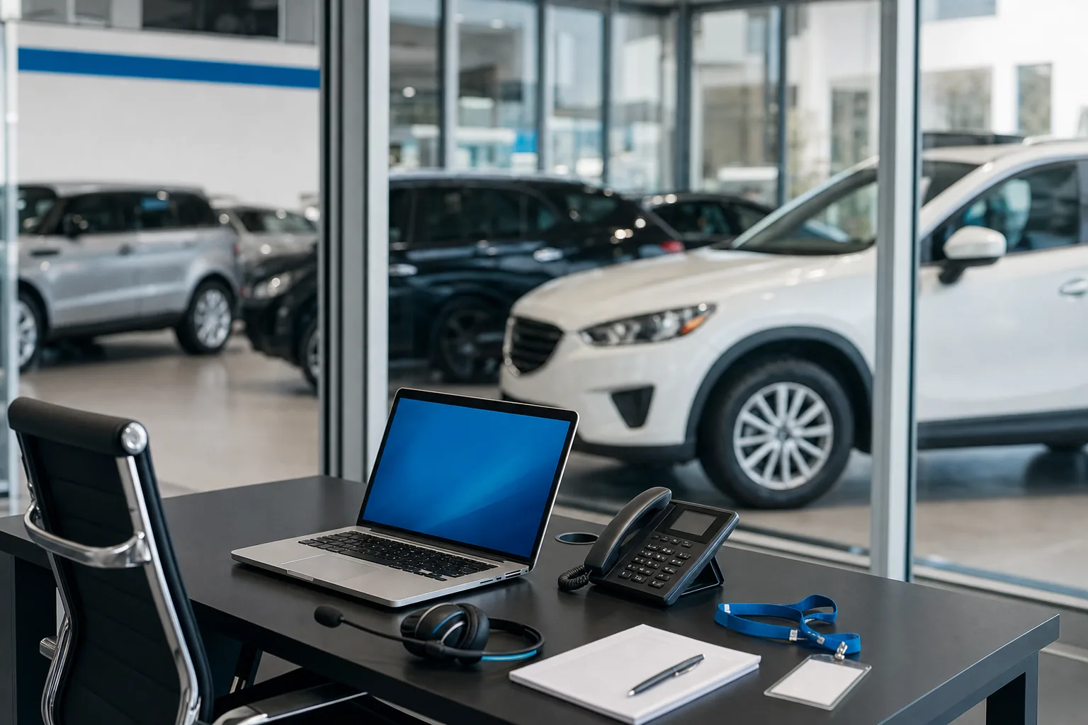 Dealership showroom representing used car dealership marketing with a Meta sales event