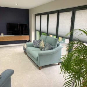 Bifold door pleated blind in Four Marks Hampshire